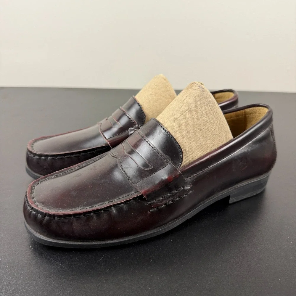 Cole Haan Air Pinch Penny Loafers Men's 5 Brown Burgundy Leather Classic Slip On